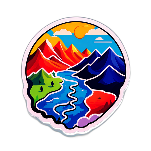 Дизайн с картой и ландшафтом, символизирующим концепцию Плюрибус