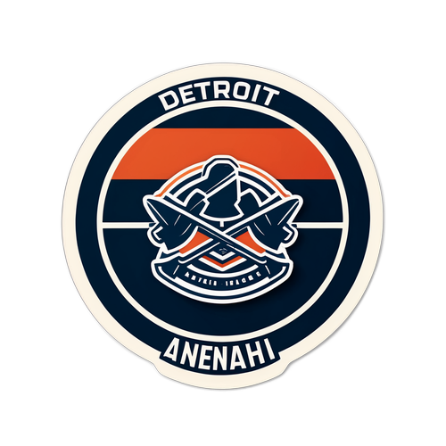 Стильная наклейка с прогнозом матча между Детройтом и Анагаймом