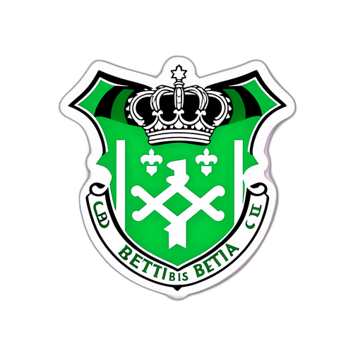 Autocolant cu logo-ul Real Betis pe fundal verde și alb