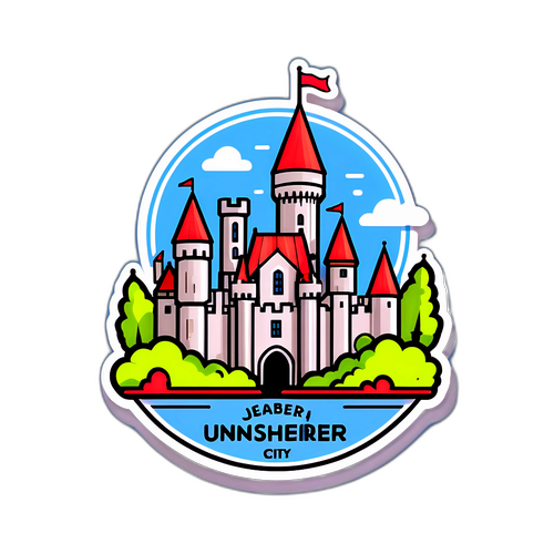 מדבקת טירה בהשראת מנצ'סטר סיטי