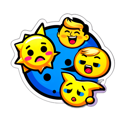 特朗普關稅政策趣味對話貼紙