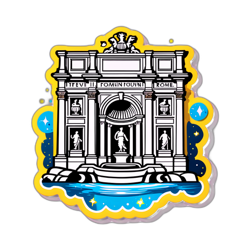 Illustration de la Fontaine de Trevi à Rome