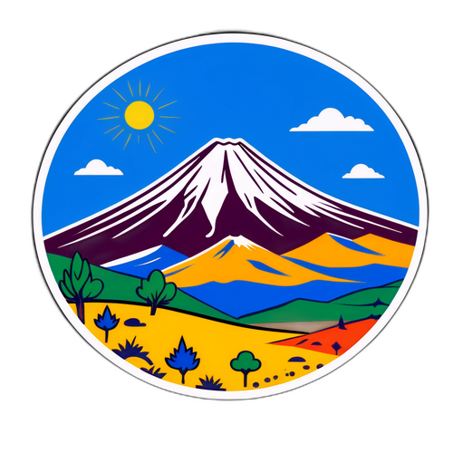 Peisaj din Armenia cu Muntele Ararat