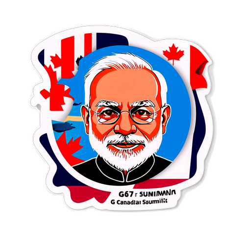पीएम मोदी का जी7 शिखर सम्मेलन स्टिकर