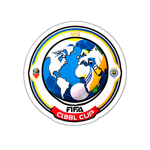 Voetbal Sticker met FIFA Club World Cup