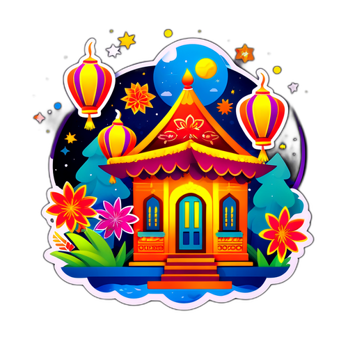 Sticker ya Diwali ya Rangi