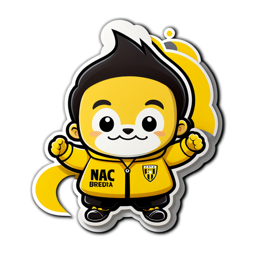 Sticker met de mascotte van NAC Breda