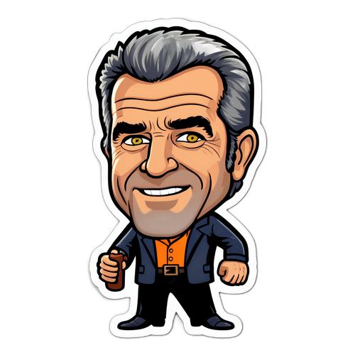 Adesivo Giocoso con Personaggi di Mel Gibson