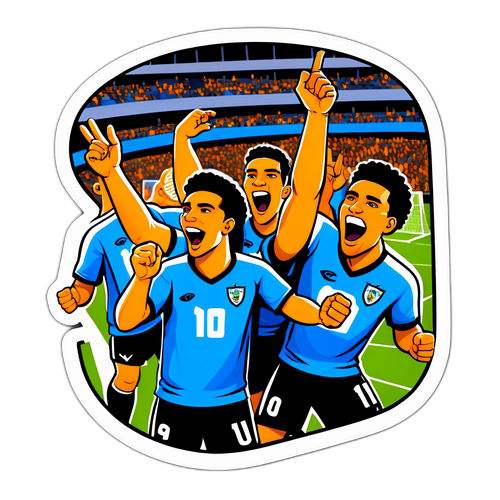 Jugadores de Vitória Celebrando un Gol
