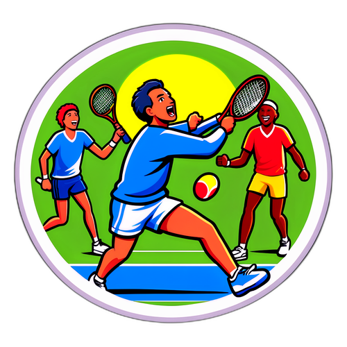 Trận đấu tennis thú vị với những khán giả cổ vũ