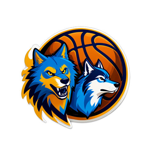 Adesivo Animado dos Warriors e Timberwolves