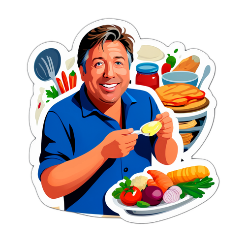 Madglad klistermærke med John Torode
