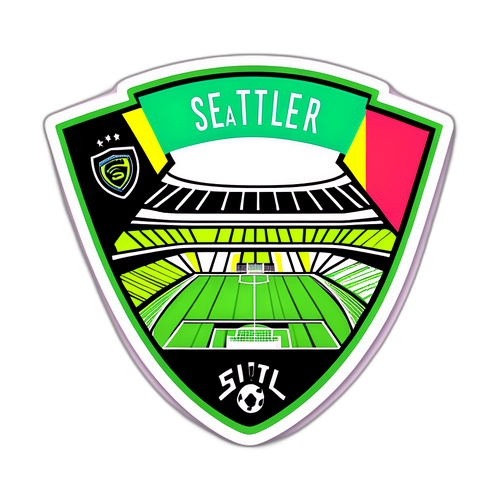 Динамичное изображение стадиона с командами 'Seattle Sounders' и 'Inter Miami'