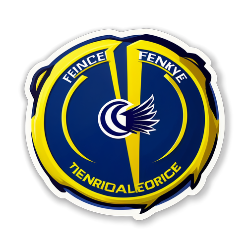 Stiker Fenerbahçe: Emblem Kuat dengan Latar Belakang Elektrik yang Membakar Semangat Tim!