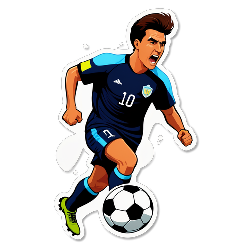 Jogador de Futebol em Ação