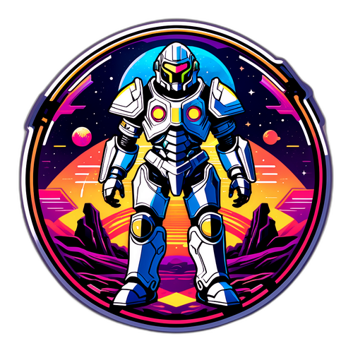 科幻战斗盔甲贴纸