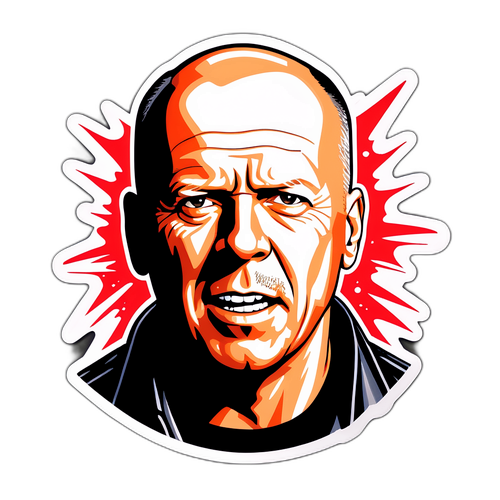 Bruce Willis Actionhelt Sticker