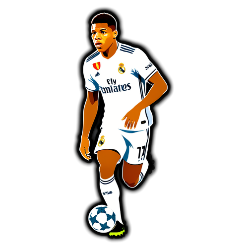 Autocollant Real Madrid avec Mbappé