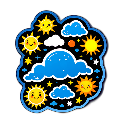 Stiker Cuaca Ceria