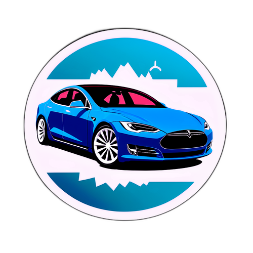 特斯拉股票價格主題貼紙