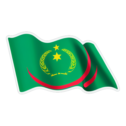 Neonfärgad Turkmenistans flagga