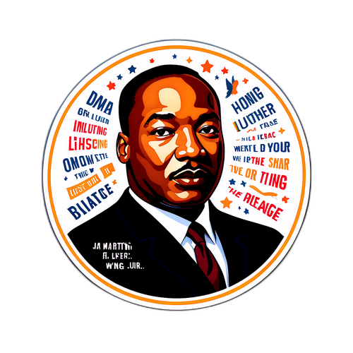 Inspirasjonsklistremerke med Martin Luther King Jr.