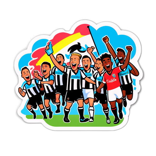 Hình dán sôi động của trận đấu Newcastle