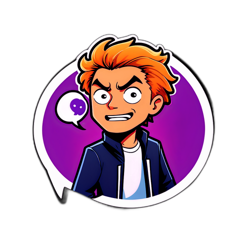 Animierter Aufkleber mit Kai Pflaume als Comicfigur