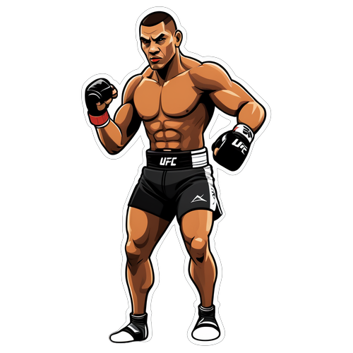 Alex Pereira en Mode Combattant : Découvrez le Sticker Dynamique Incontournable du UFC 307!