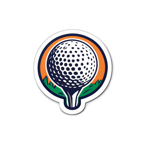 PGA 투어 티와 골프 볼 스티커