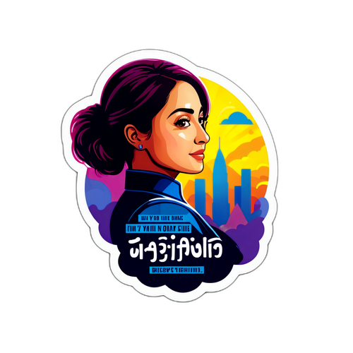 प्रेरणादायक स्टिकर: यामी गौतम की सिल्हूट