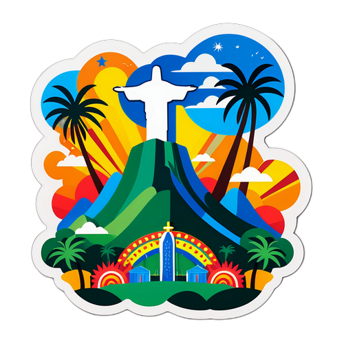 Autocollant de paysage vivant du Brésil