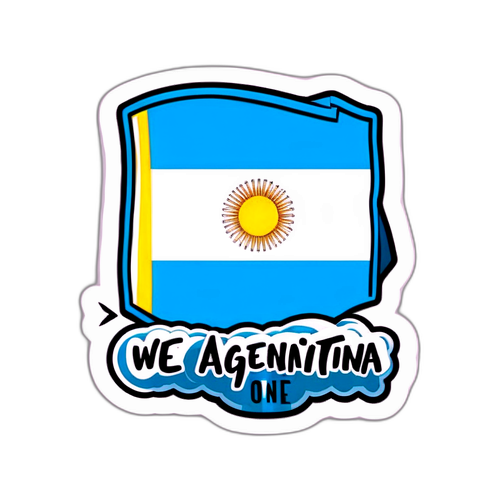 Sticker thể hiện niềm tự hào với hình ảnh lá cờ Argentina