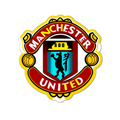 Sticker minimalist inspirat de istoria și realizările Manchester United