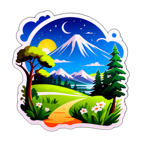 סטיקר של אילנית בנוף ציורי