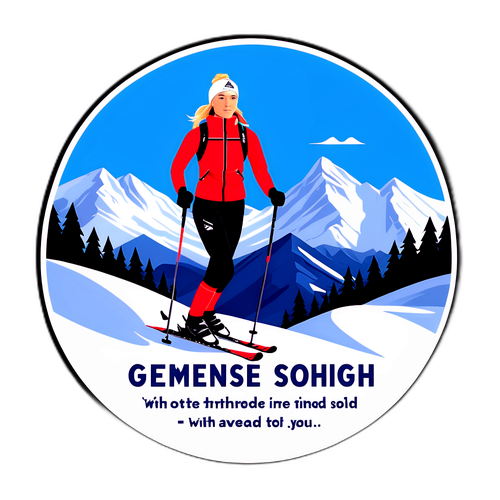 Inspirasjonsklistremerke med Therese Johaug