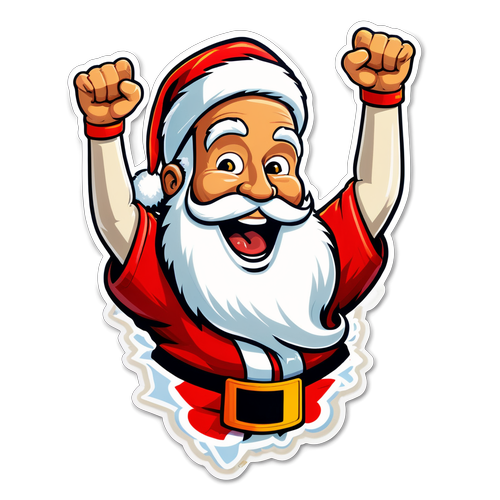 Sticker do Papai Noel Celebrando