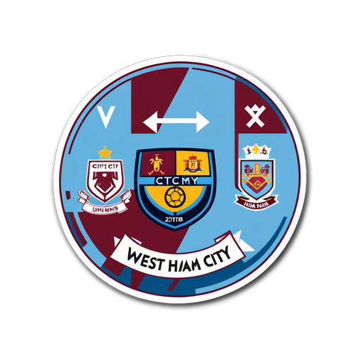 Návrh samolepky Manchester City a West Ham United