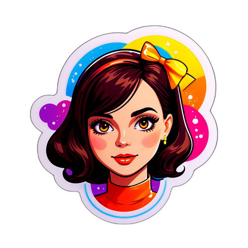 Яркая наклейка с Марго