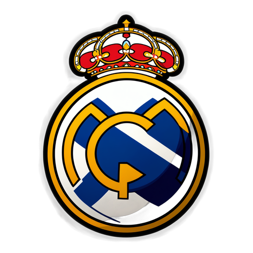 Minimalist Real Madrid Emblem Sticker