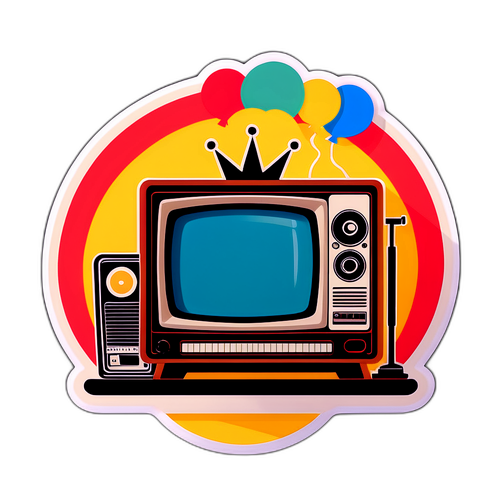 NBC Logo med Klassiske Fjernsynselementer