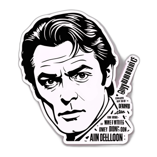 Artystyczny sticker z Alainem Delonem