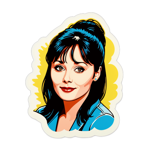 90er Nostalgie Pur: Shannen Doherty als Retro-Ikone Brenda Walsh auf Stylischen Stickern!