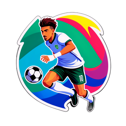 Dynamic Soccer Action Sticker