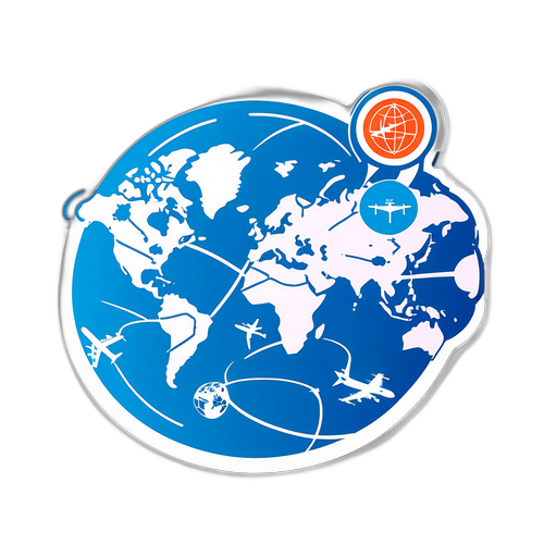 Наклейка Flightradar24 в минималистичном стиле