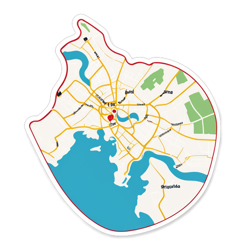 上海地图贴纸