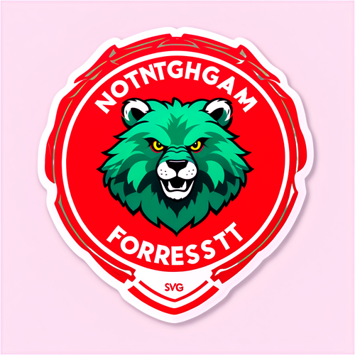 Emblema Nottingham Forest cu design energic