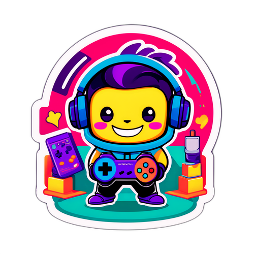 ट्विच मस्कॉट गेमिंग गतिविधियों में व्यस्त