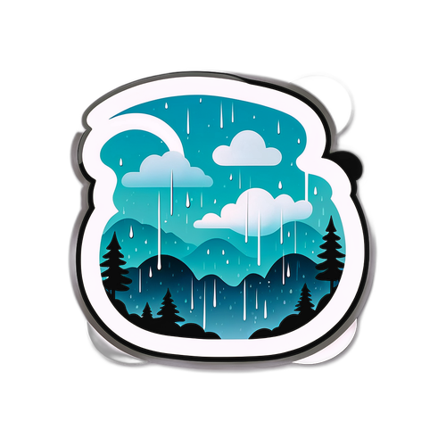 หมอกและฝนในบรรยากาศที่สงบ