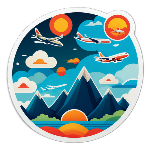 תמונה אמנותית של מטוסים על מכ"ם טיסה